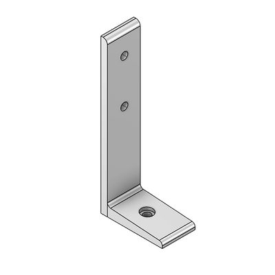 34-030-3SS MODULAR SOLUTIONS FLOOR FASTENING ALUMINUM BRACKET WITH STAINLESS STEEL HARDWARE 30MM X 140MM